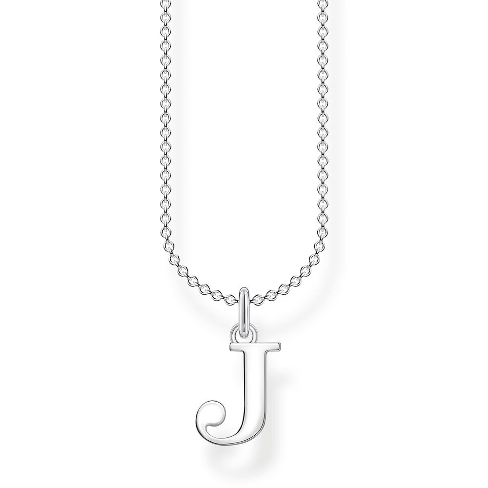 Thomas Sabo Charm Club - Letter "J" Silver Necklace