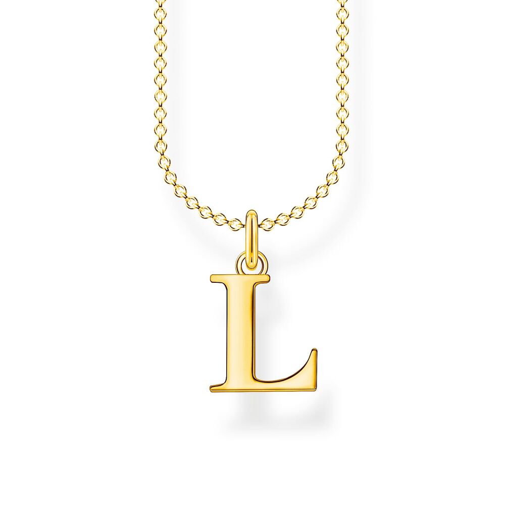Thomas Sabo Charm Club - Letter "L" Yellow Gold Necklace