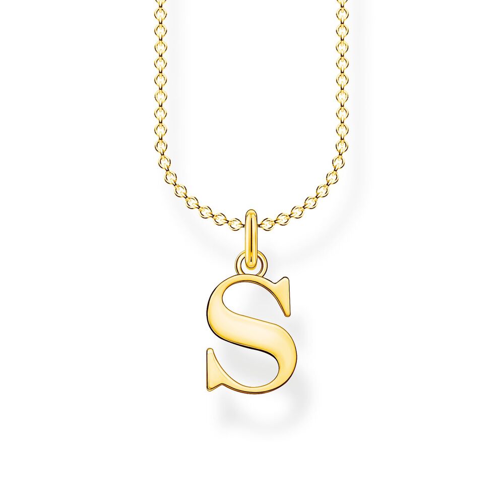 Thomas Sabo Charm Club - Letter "S" Yellow Gold Necklace