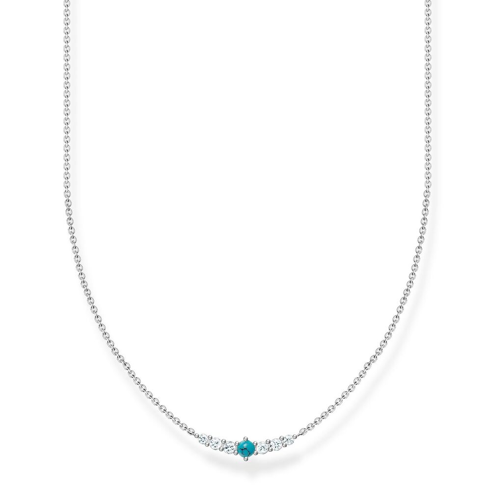 Thomas Sabo Charm Club - Turquoise Stone Silver Necklace