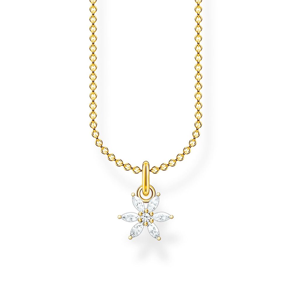 Thomas Sabo Charm Club - Flower Yellow Gold Necklace