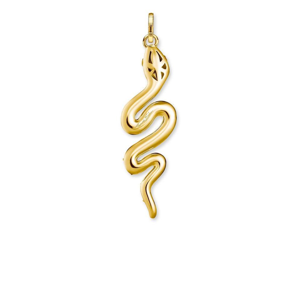 Thomas Sabo Pendant - Snake Bright Coloured Yellow Gold