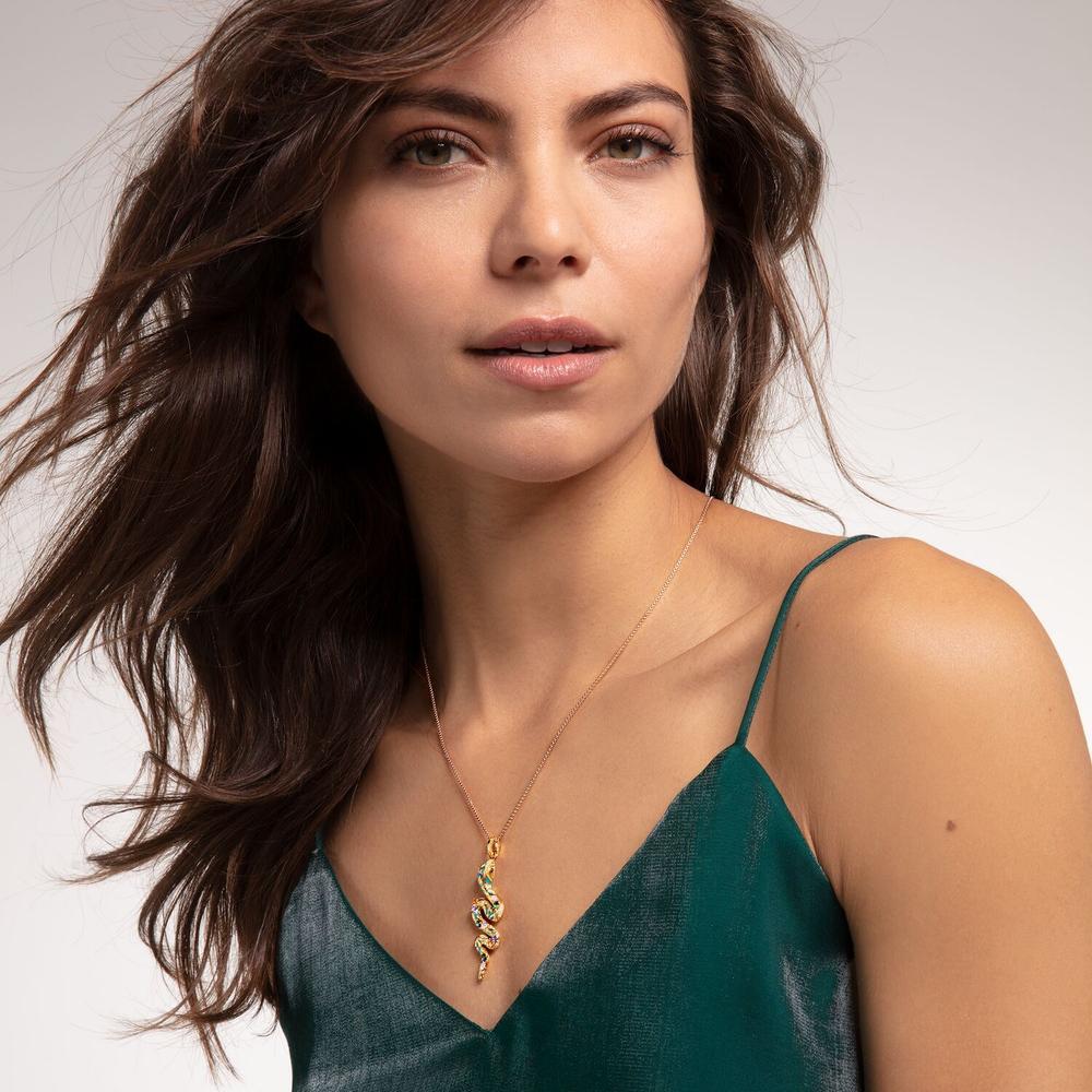 Thomas Sabo Pendant - Snake Bright Coloured Yellow Gold