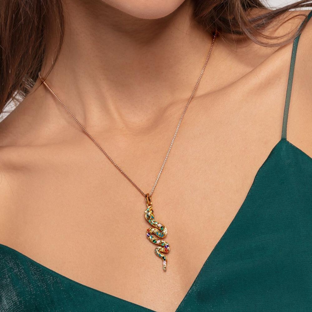 Thomas Sabo Pendant - Snake Bright Coloured Yellow Gold