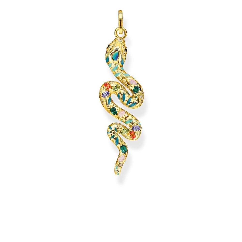 Thomas Sabo Pendant - Snake Bright Coloured Yellow Gold