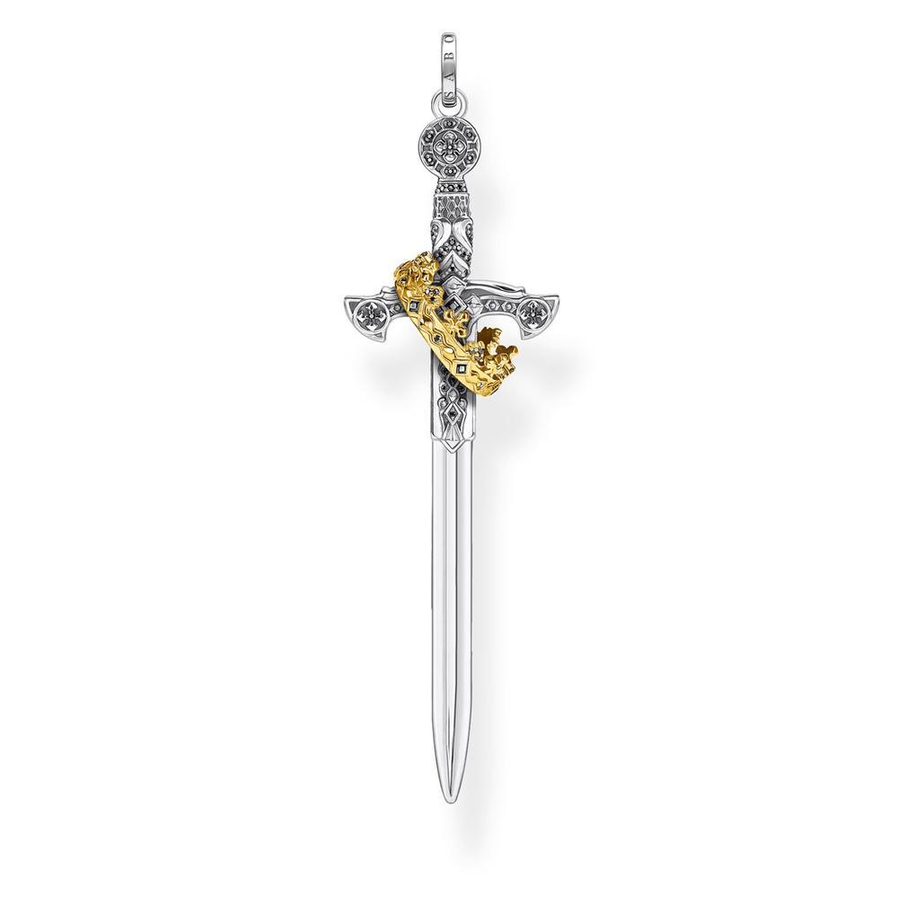Thomas Sabo Pendant - Sword Silver + Yellow Gold