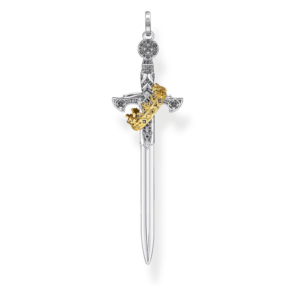 Thomas Sabo Pendant - Sword Silver + Yellow Gold