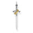 Thomas Sabo Pendant - Sword Silver + Yellow Gold