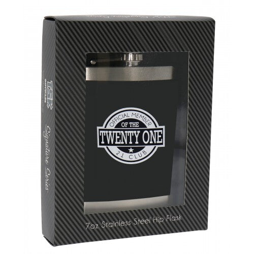 Stainless Steel Hip Flask - Twenty One