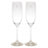 Diamante Heart Flute - (Set of 2)