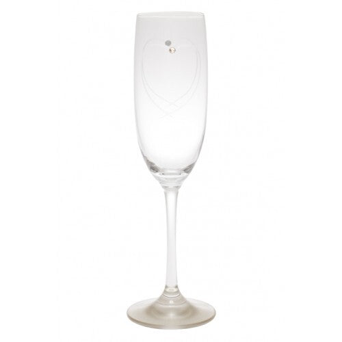 Diamante Heart Flute - (Set of 2)
