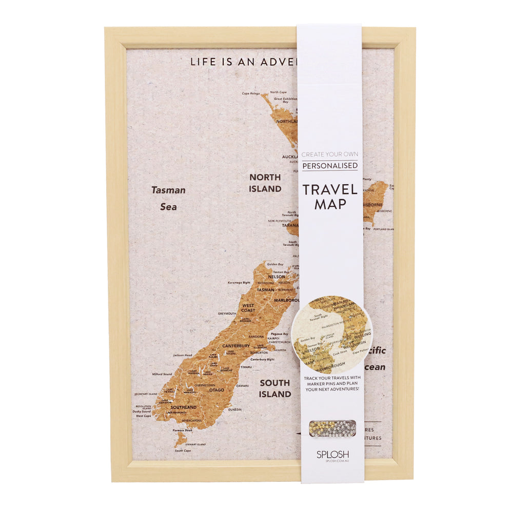 New Zealand Travel Pin Board by Splosh - Small