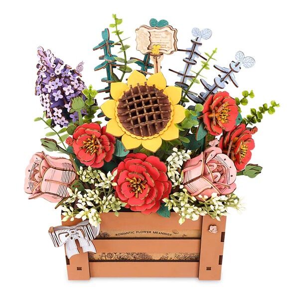 Rolife Wooden Model - DIY 3D Wooden Puzzle Bloom Box