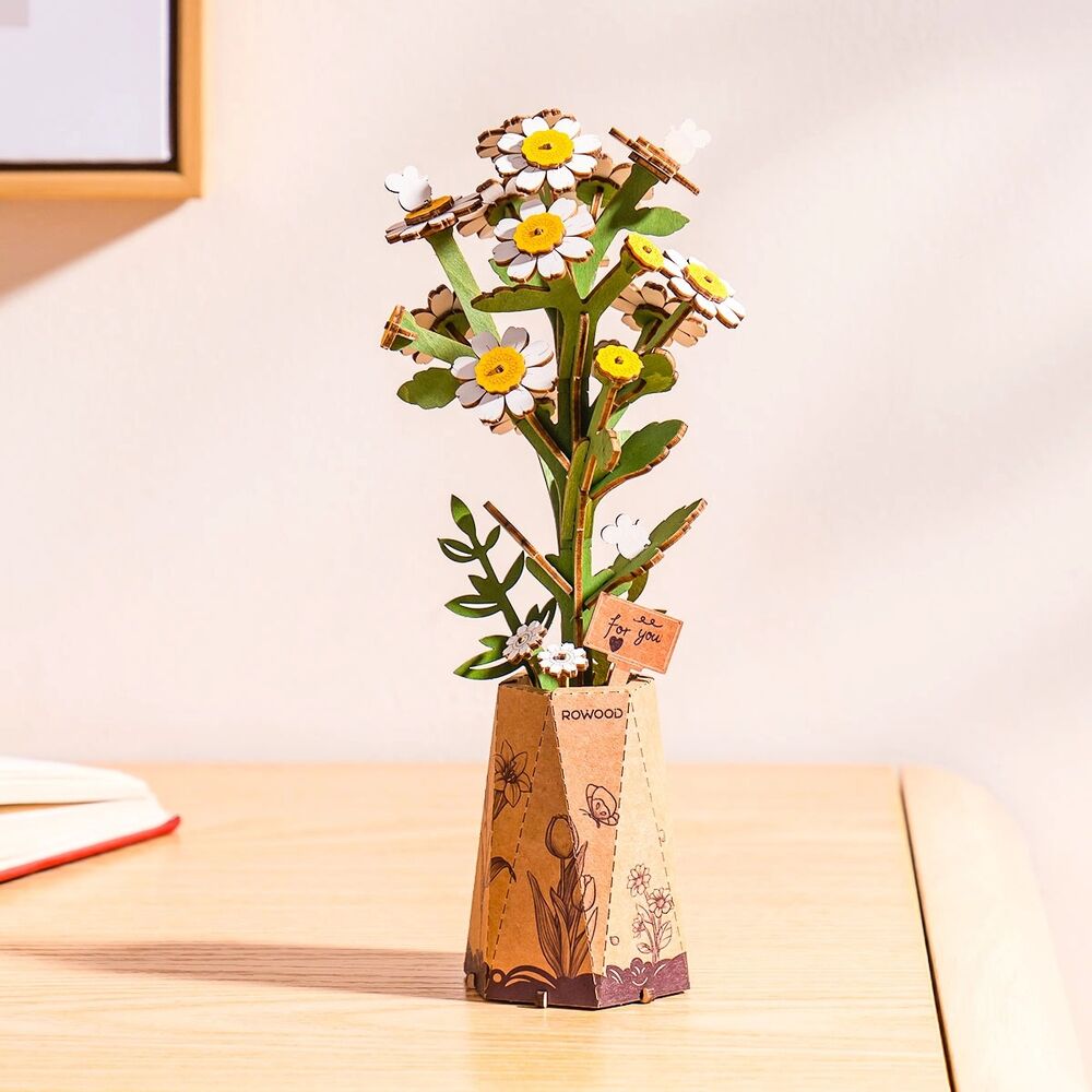 Rolife Wooden Model - DIY 3D Wooden Puzzle Chamomile Flower