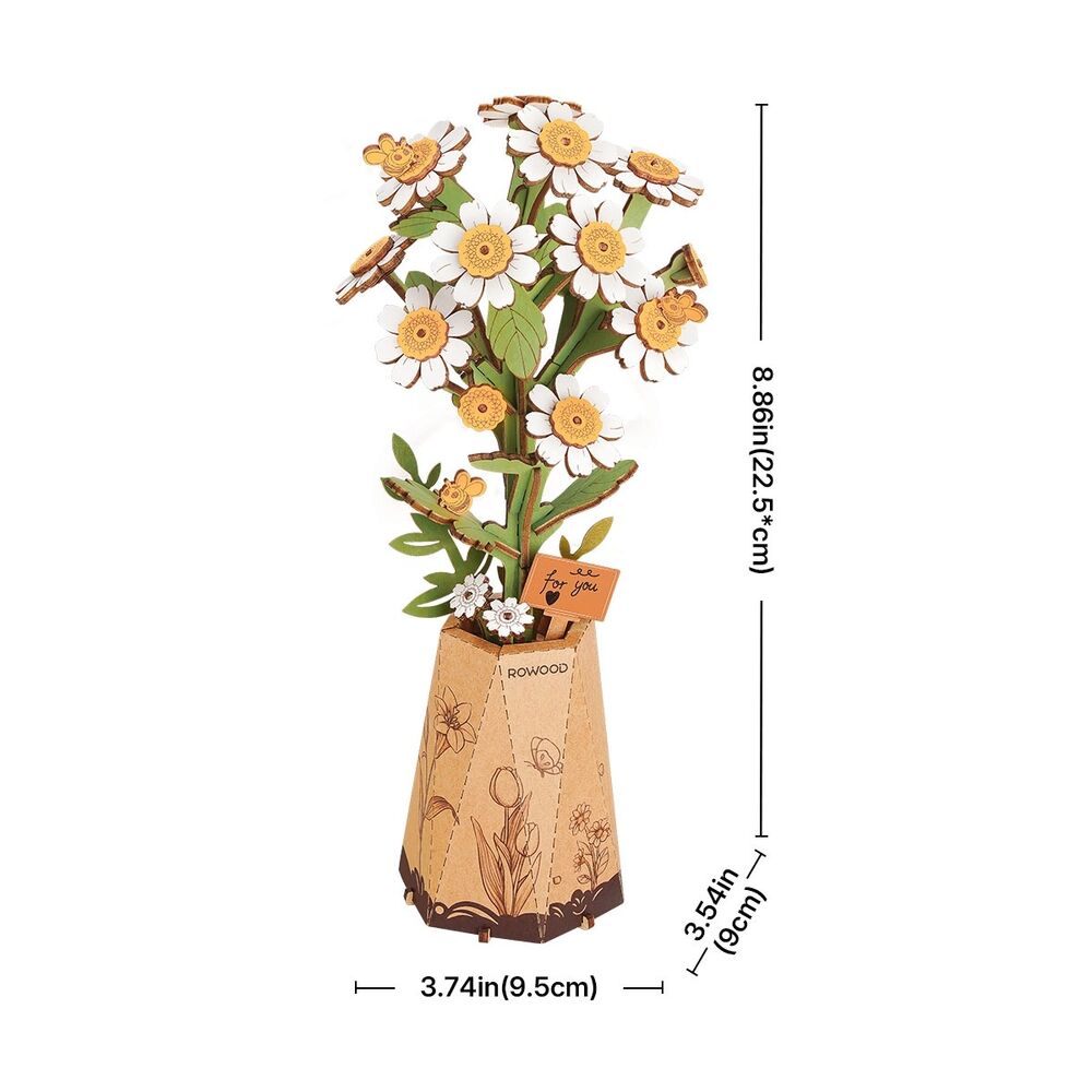 Rolife Wooden Model - DIY 3D Wooden Puzzle Chamomile Flower