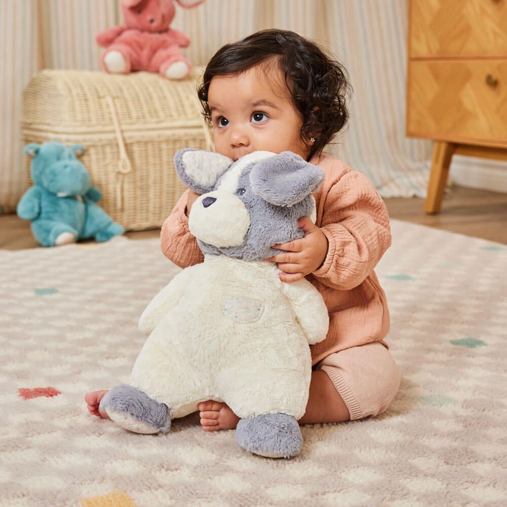 Gund Oh So Snuggly - Grey & White Puppy Large