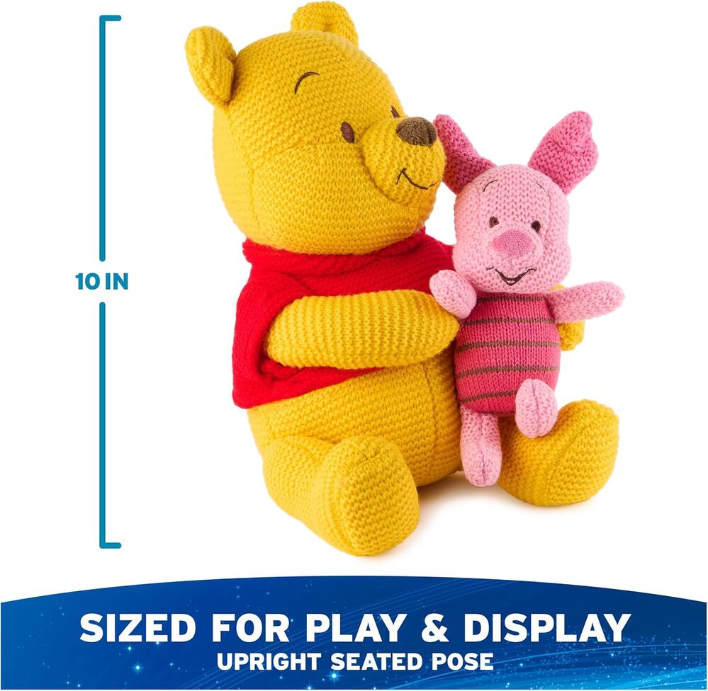 Disney x Gund - Knit Winnie the Pooh & Piglet Plush 25cm