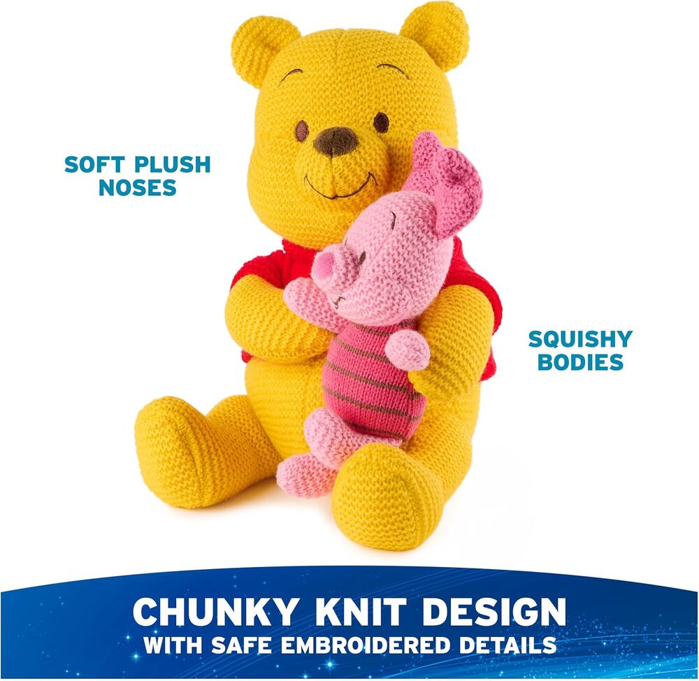 Disney x Gund - Knit Winnie the Pooh & Piglet Plush 25cm
