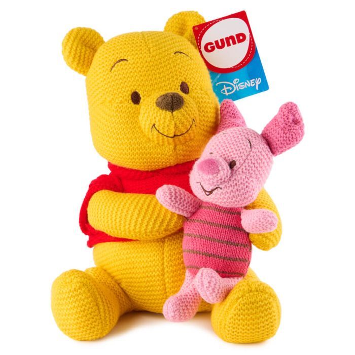 Disney x Gund - Knit Winnie the Pooh & Piglet Plush 25cm