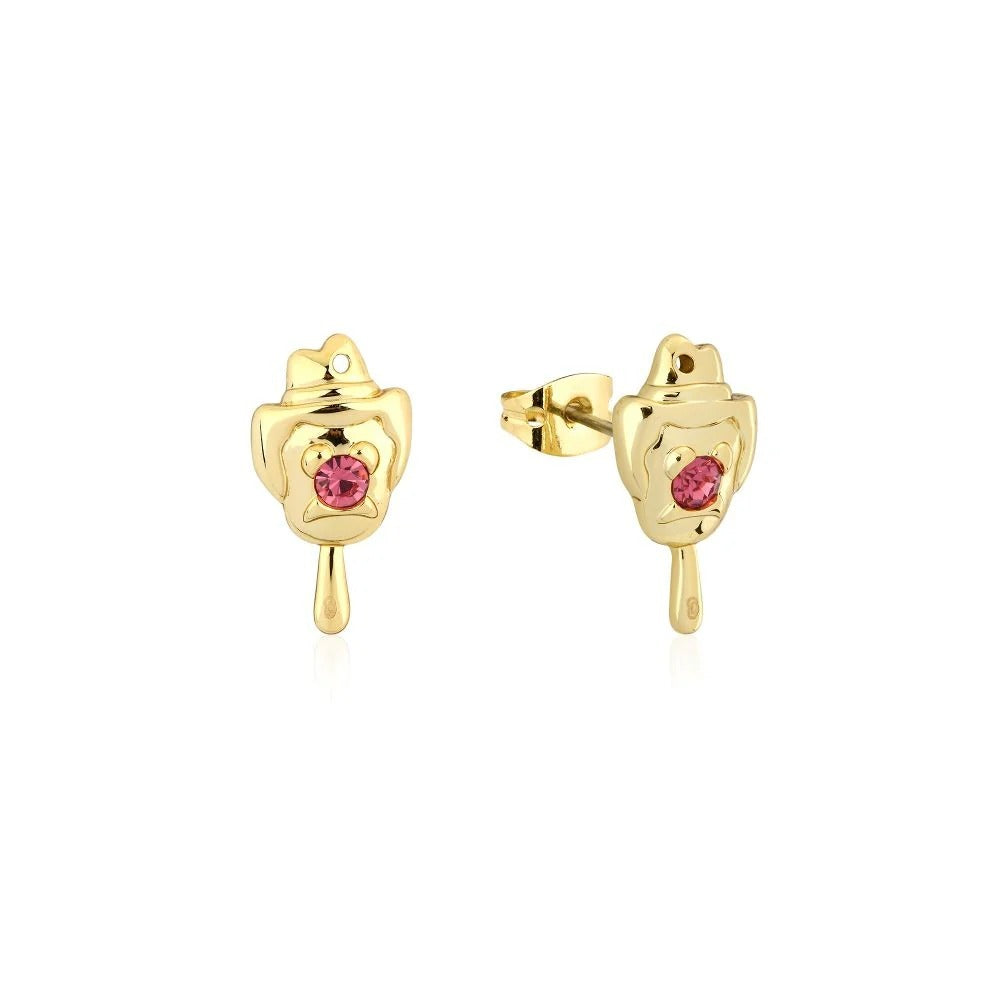 Streets Couture Kingdom - Bubble O'Bill - Pink Crystal Stud Earrings Gold