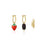 Streets Couture Kingdom - Paddle Pop - Strawberry Milkshake Crystal Mini Hoop Earrings Gold