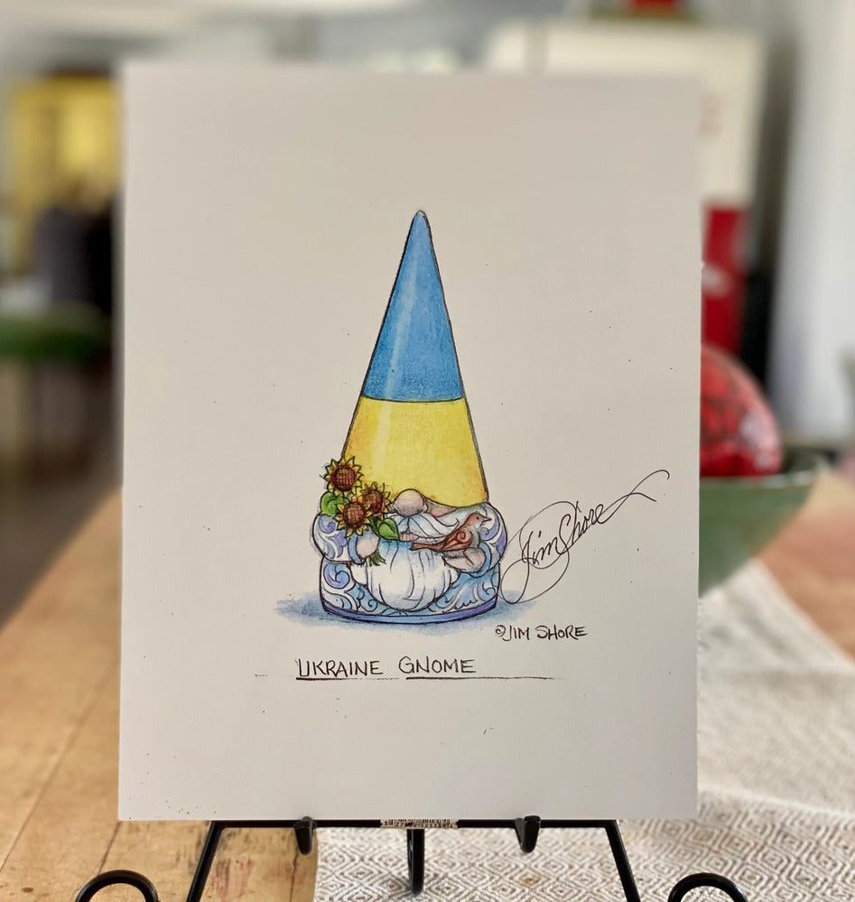 Jim Shore Heartwood Creek Gnomes - Ukrainian Gnome Art Print Signed