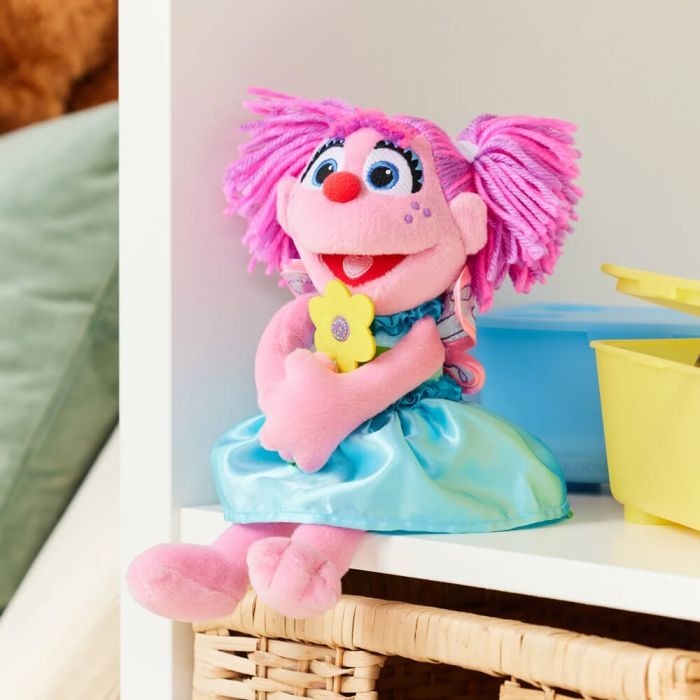 Sesame Street Soft Toy - Abby Cadabby Holding A Flower 28cm