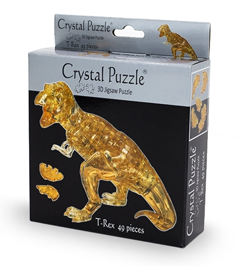3D Crystal Puzzle - Brown T-Rex