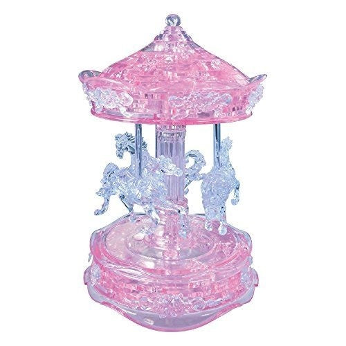 3D Crystal Puzzle - Pink Carousel
