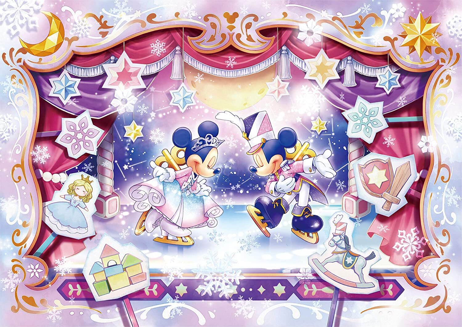Tenyo Puzzle 500pc - Disney Mickey & Minnie's Toy Kingdom Ice Show