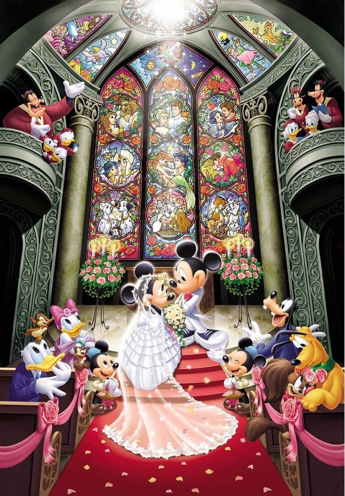 Tenyo Puzzle 1000pc - Disney Mickey and Minnie - Fantasy Celebration