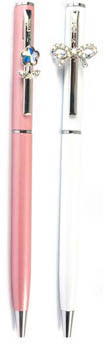 Vertini Swarovski Embellished Pen - White Flower