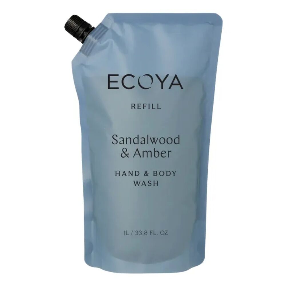 Ecoya Hand & Body Wash Refill - Sandalwood & Amber
