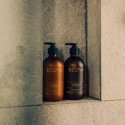 Ecoya Hand & Body Wash - Sandalwood & Amber