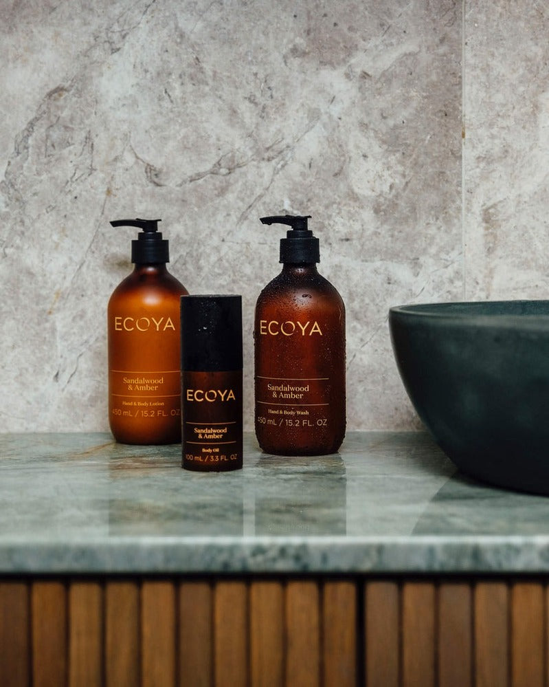 Ecoya Hand & Body Wash - Sandalwood & Amber