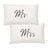 Wedding Mr & Mrs Pillowcase Set by Splosh