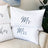 Wedding Mr & Mrs Pillowcase Set by Splosh