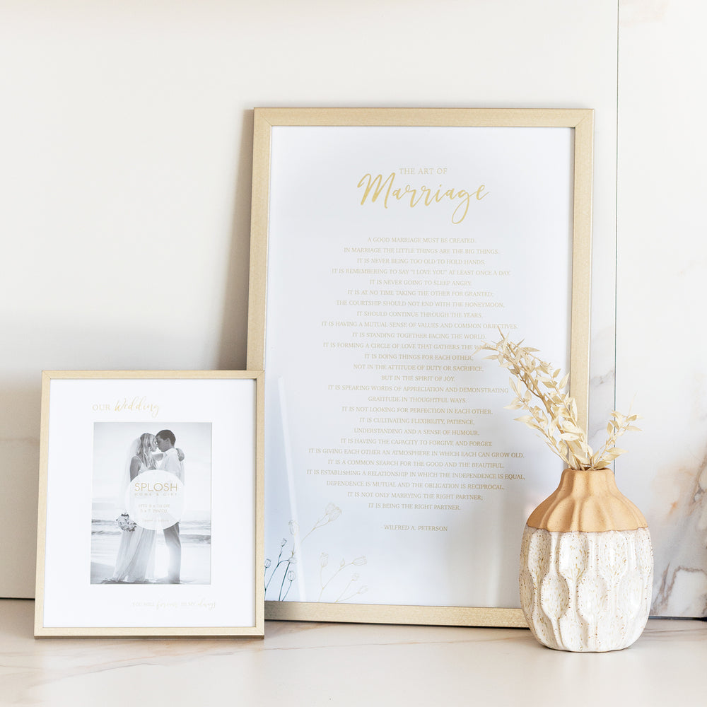 Wedding Marriage Framed Print by Splosh