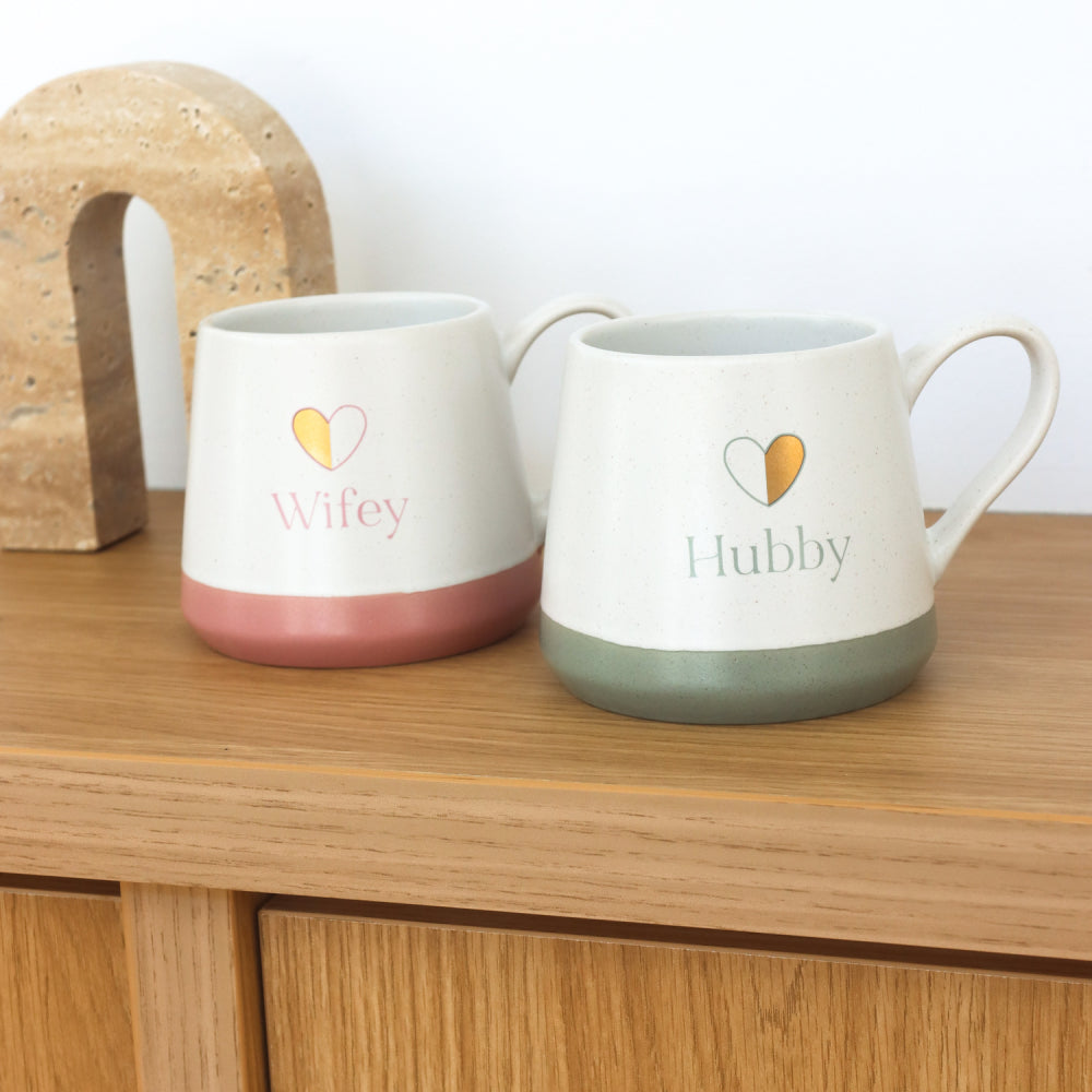 Splosh Wedding & Anniversary - Wifey & Hubby Mug Set