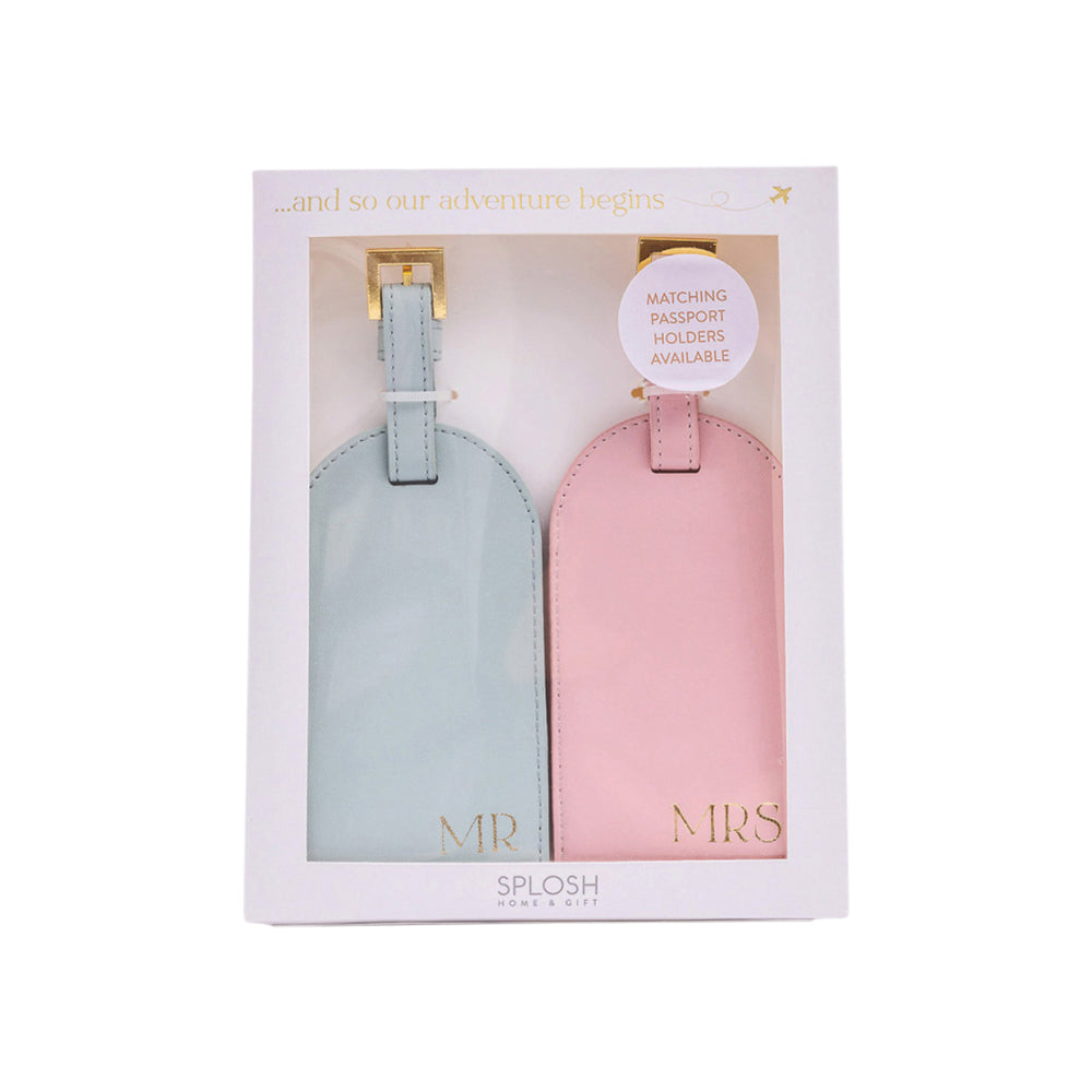 Splosh Wedding & Anniversary - Mr & Mrs Luggage Tag Set