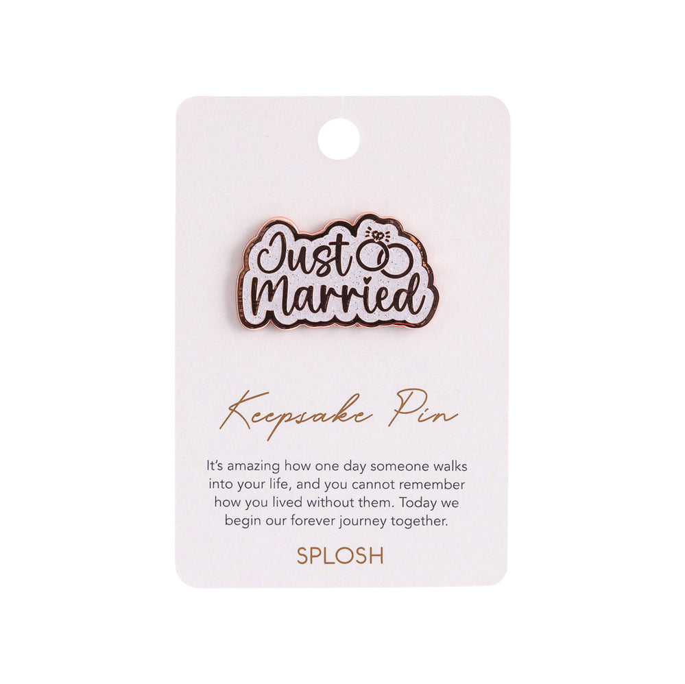 Splosh Wedding & Anniversary - Just Married Keepsake Pin