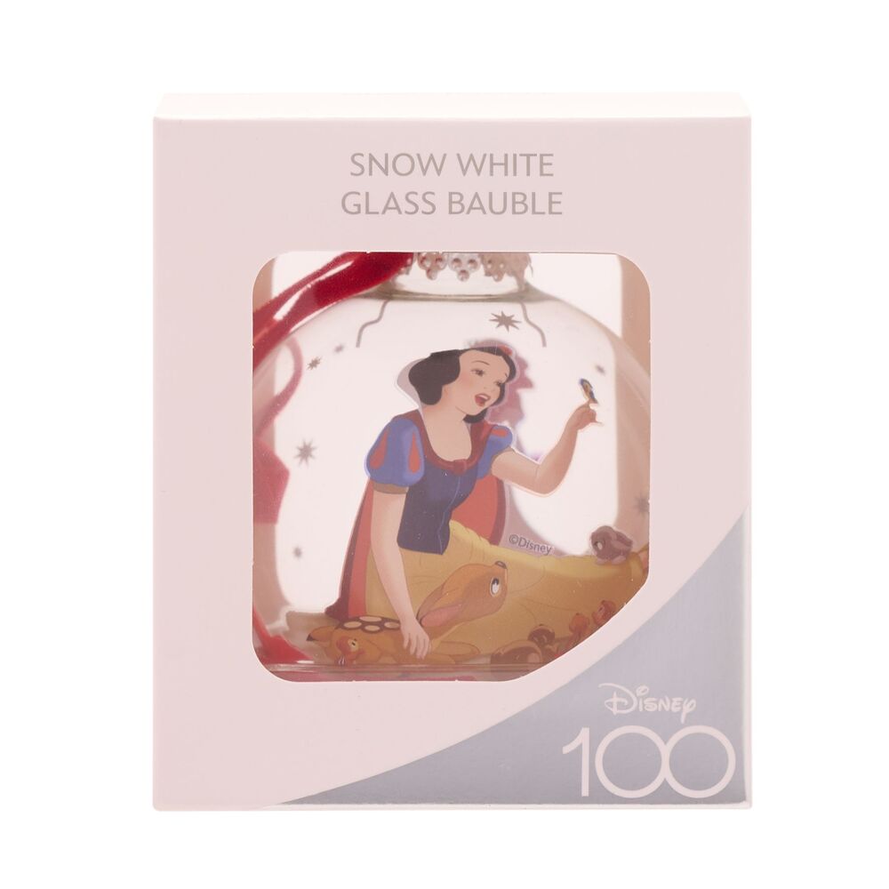 Disney D100 Christmas By Widdop And Co Glass Bauble - Snow White