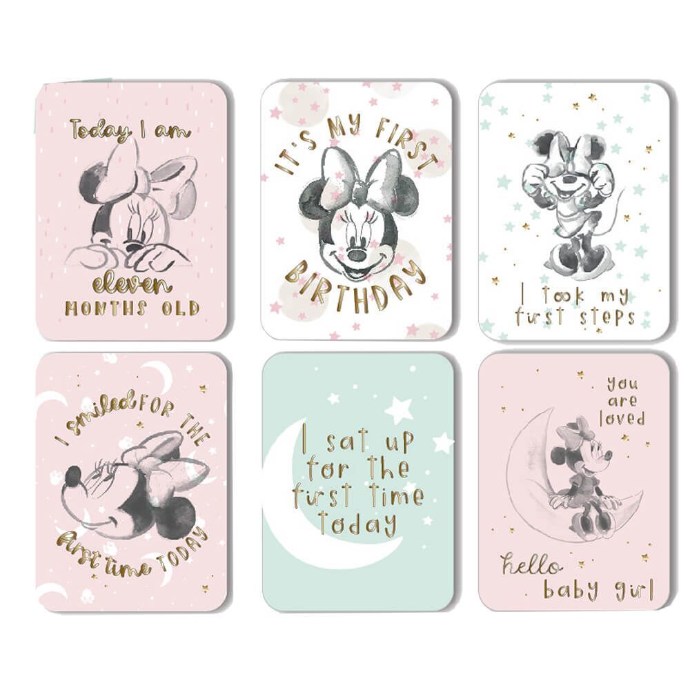 Disney Mickey & Minnie By Widdop And Co Milestone Cards: Minnie Mouse Set of 24