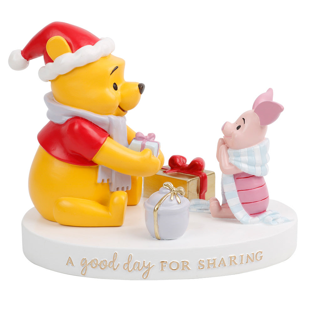 Disney Christmas By Widdop And Co Large Figurine: Winnie The Pooh