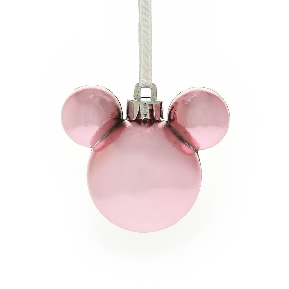 Disney Christmas By Widdop And Co Mini Baubles - Mickey Blush Set Of 12