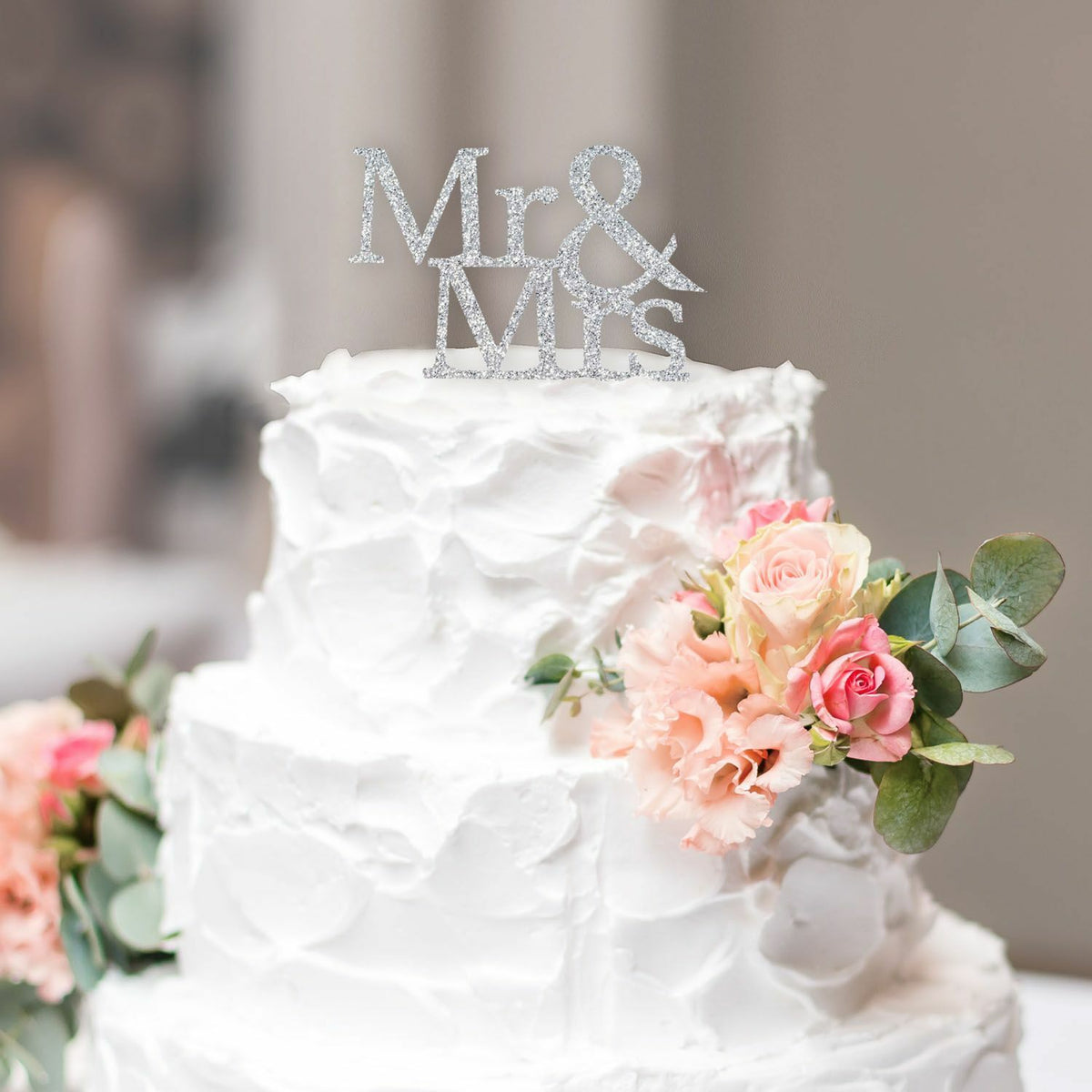 Wedding Cake Topper Mr & Mrs by Splosh