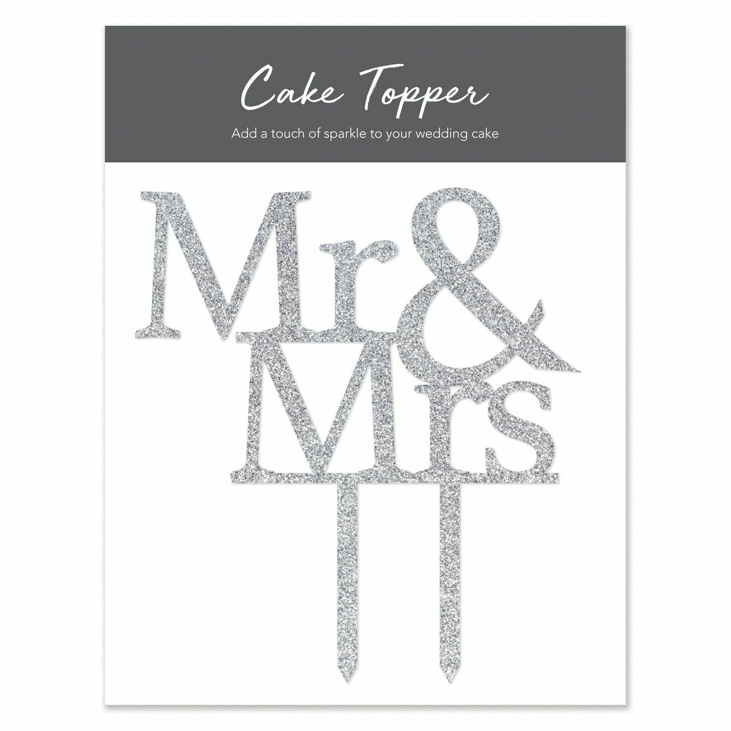 Wedding Cake Topper Mr & Mrs by Splosh