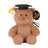 With Heart Graduation Bear With Message Card - Medium