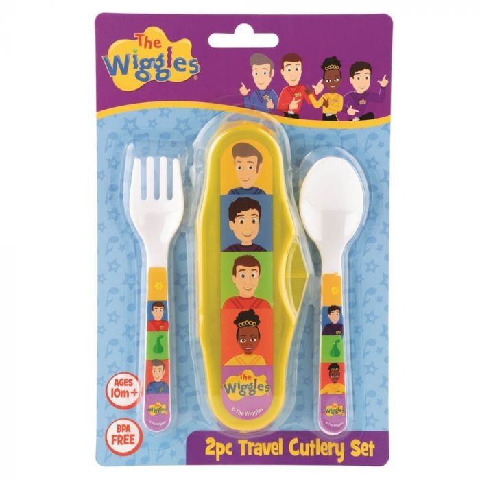 The Wiggles Fruit Salad 2pc Travel Cutlery Set