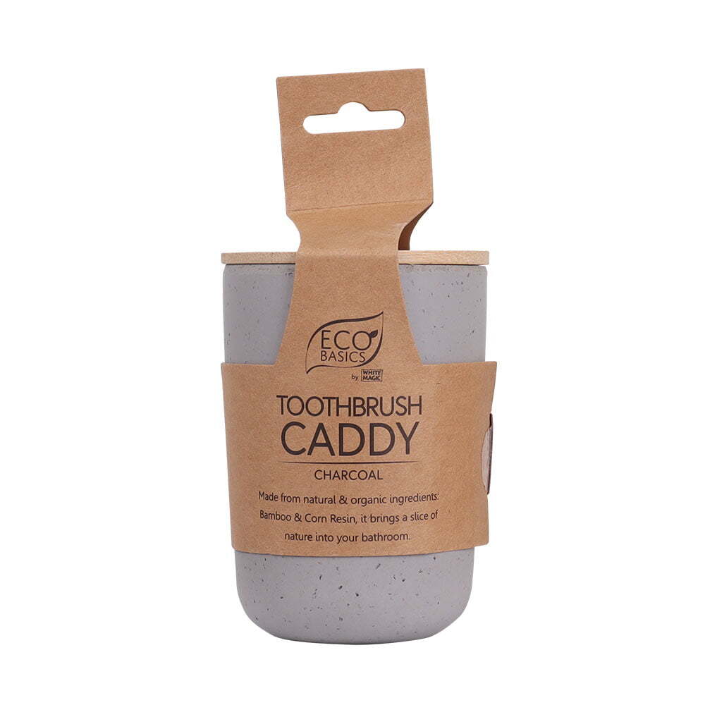 White Magic - Eco Basics Toothbrush Caddy Charcoal